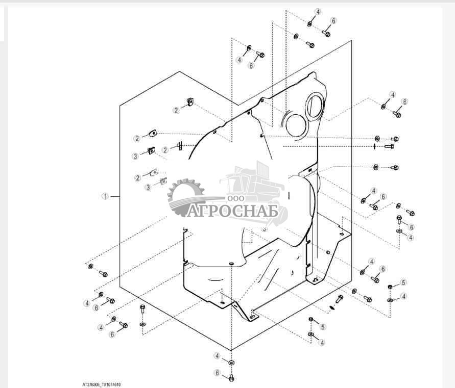 Установка щита 540H, 548H, 640H, 648H (прямой привод) 